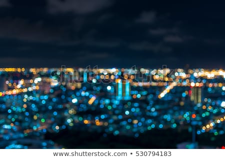 Stok fotoğraf: Night View Of A Modern City Cityscape And Nightlife
