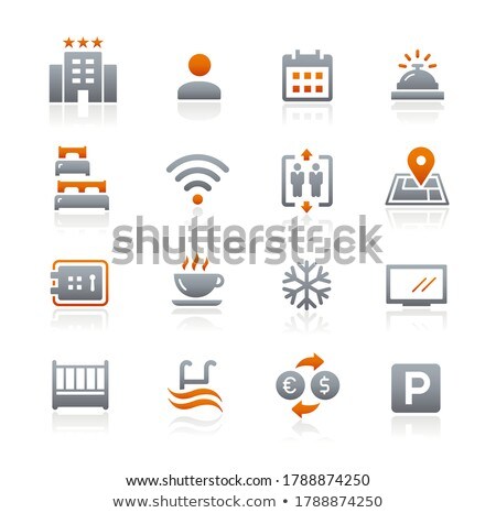 Hotel And Rentals Icons 2 Of 2 Graphite Series Foto stock © Palsur