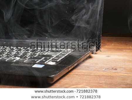 Stock photo: Burning Laptop