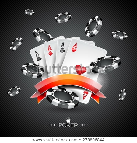 Сток-фото: Elegant Casino Background With Poker Cards Vector Illustration