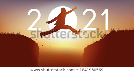 Foto stock: Two Cliffs Over A Chasm