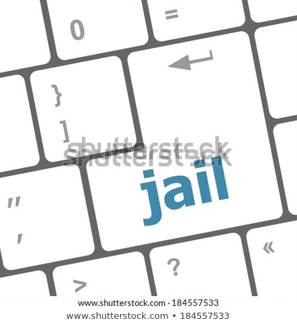 Сток-фото: Jail Word On Computer Keyboard Pc Key