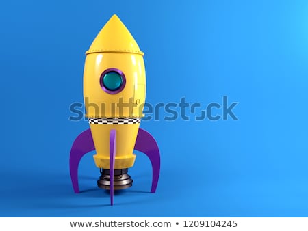 Cartoon Blue Space Rockets And Missiles Zdjęcia stock © solarseven