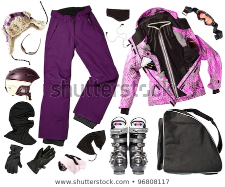 Snowboard Ski Clothing Set Isolated On White Stok fotoğraf © Dinga