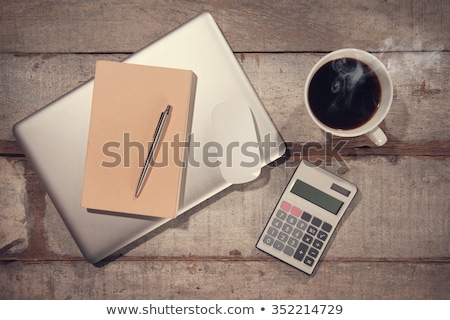 Foto stock: Taxes On Wooden Table