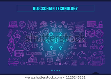 [[stock_photo]]: Cryptocurrency Concept Hand Drawn Doodle Designs Like Blockchai