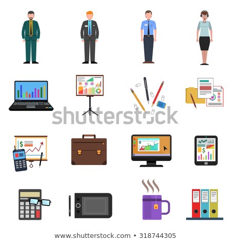 Stock fotó: People Business Avatars Collection Flat Icons Of Workers Team Fo