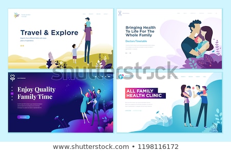 Family Time App Interface Template Foto stock © PureSolution