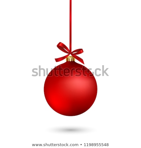 Foto stock: Red Christmas Baubles