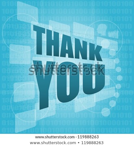 Words Thank You On Digital Screen Holiday Concept Stockfoto © fotoscool