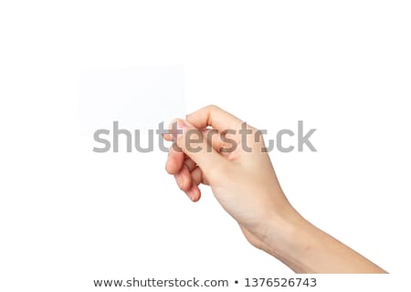 Stock photo: Humans Hand Offering Blank Card