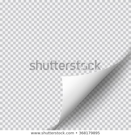Curled Corner Of White Paper With Shadow Vector Illustration ストックフォト © Fosin