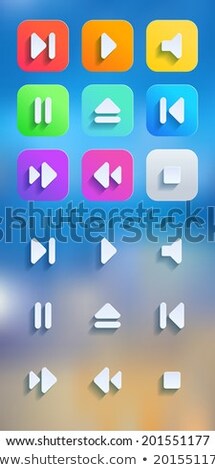 Сток-фото: Mobile Start Play Flat Raster Icon