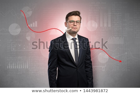 ストックフォト: Sick Businessman With Decreasing Performance Concept