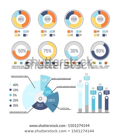 Foto d'archivio: Pie Diagram With Components And Explanations Data