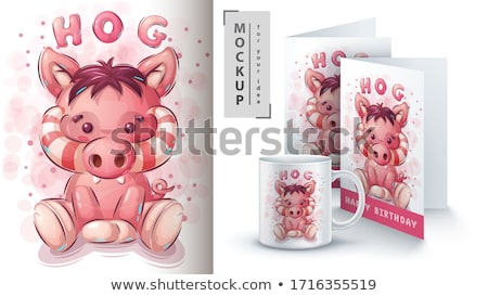 Teddy Hog - Poster And Merchandising ストックフォト © rwgusev