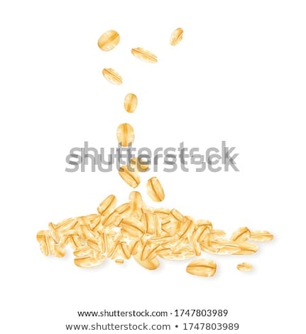 Oatmeal Falling Agriculture Cereal Granules Vector Foto stock © pikepicture