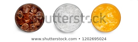 Foto stock: Glass Of Iced Mineral Water With Ice Cubes