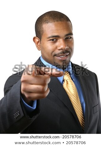 Stock photo: Aged Businessman Pointing At Camera