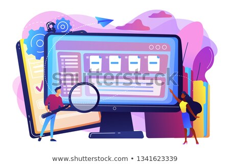 Stock fotó: Document Management Soft Concept Vector Illustration