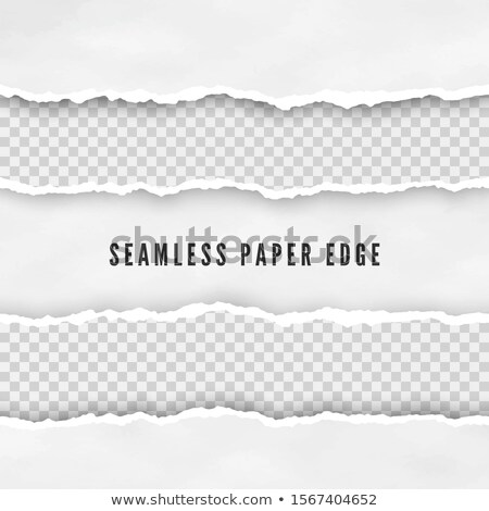 Stock photo: Set Seamless Damaged Borders On Paper