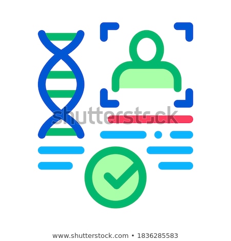 Stock fotó: Confirmation Dna File Icon Outline Illustration