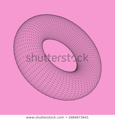 Vector Illustration Of Torus On Colored Background Stock foto © Tashatuvango