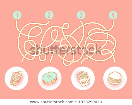 Сток-фото: Cartoon Vector Illustration Of Education Maze Or Labyrinth Activity Game