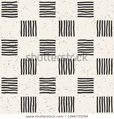 Stock foto: Hand Drawn Seamless Repeating Pattern With Checker Lines Tiling Grungy Freehand Background Texture