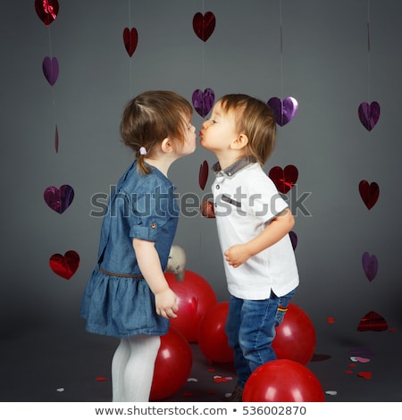 Stockfoto: Portrait Of Romantic Couple Touching And Kissing Each Other