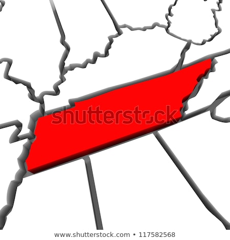 Zdjęcia stock: Map Of Tennessee 3d Shape