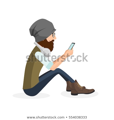 [[stock_photo]]: Side View Of A Young Fashion Man With Long Beard
