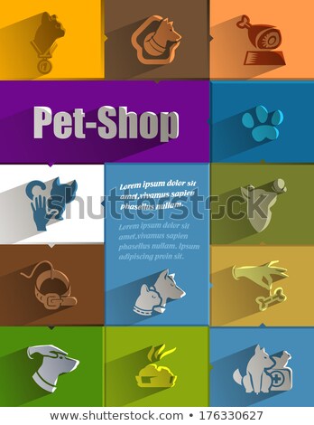 Foto stock: Cats And Dogs Icon Set Vector Format