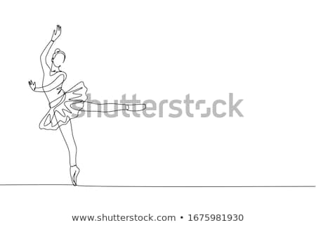 Stok fotoğraf: A Simple Drawing Of A Female Dancer