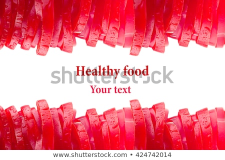 Stock photo: Pyramid From Slices Of Paprika Border Of Bell Pepper Frame With Copy Space Concept Art Pattern