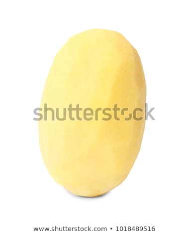 Foto stock: Raw Peeled Potatoes