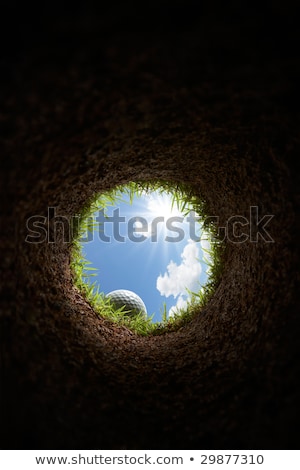 Stock photo: Golf Hole With Ball Inside