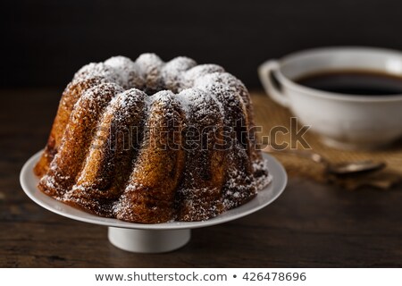 Stock fotó: Marble Bundt Cake And Coffee