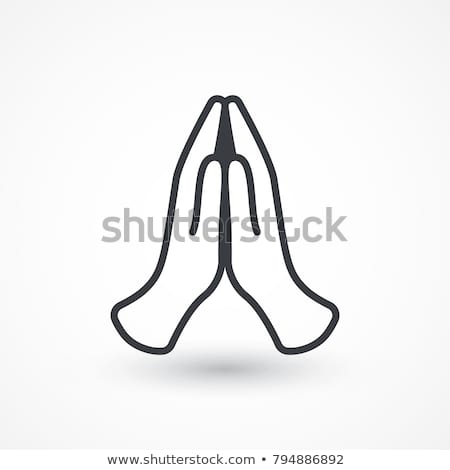 Foto d'archivio: Icon Of Hands Praying Namaz