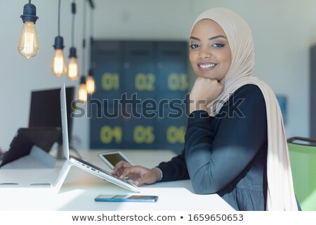 Foto stock: Muslim Confident Business Woman With Folded Arms