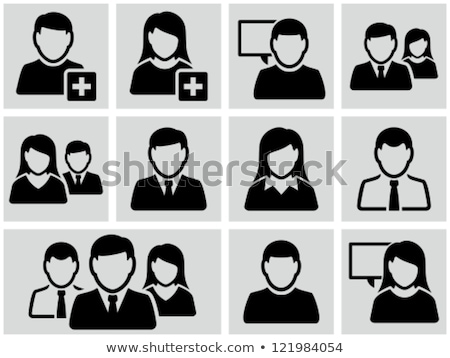 Foto stock: Silhouette Icon Of Male Friendship