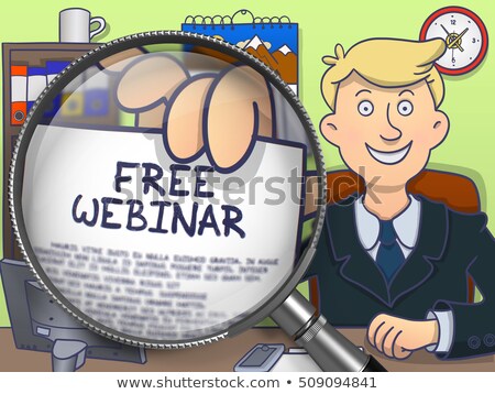 Stockfoto: Free Webinar Through Lens Doodle Style