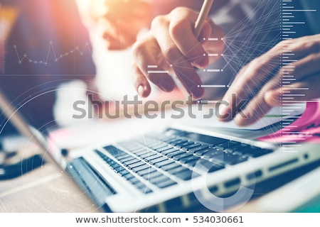 Stock photo: Close Up Of Open Notebook And Phone