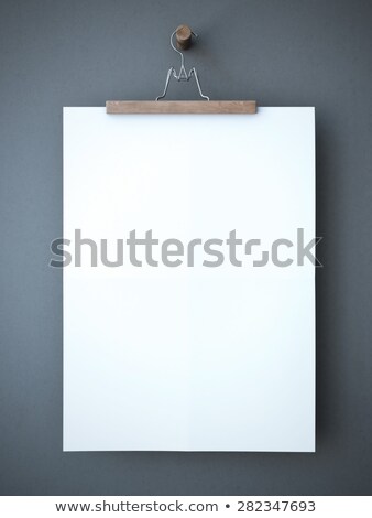 Stock photo: Trouser Hanger With Blank Paper Sheet