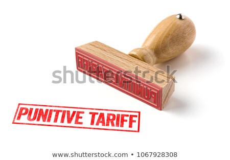 Foto stock: A Rubber Stamp On A White Background - Punitive Tariff