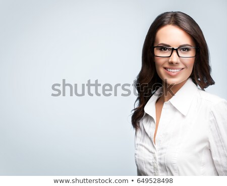 Stok fotoğraf: Young Cheerful Brunette