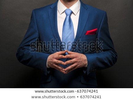 Detail Of The Suit Of A Man Elegantly Dressed In Blue Jacket ストックフォト © Wisiel