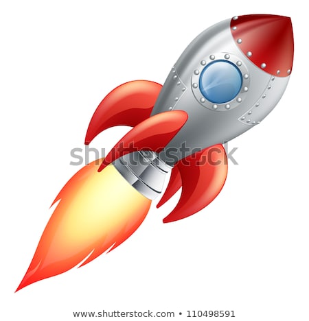 Stock photo: Isolated Space Rocket Cartoon