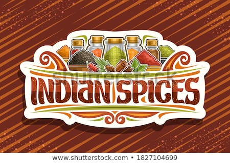 Stok fotoğraf: Vector Illustration Of Containers For Spices