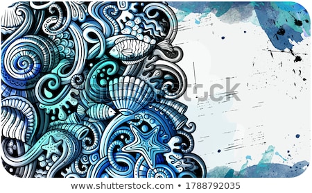 Sea Life Hand Drawn Doodle Banner Cartoon Detailed Flyer Stock photo © balabolka